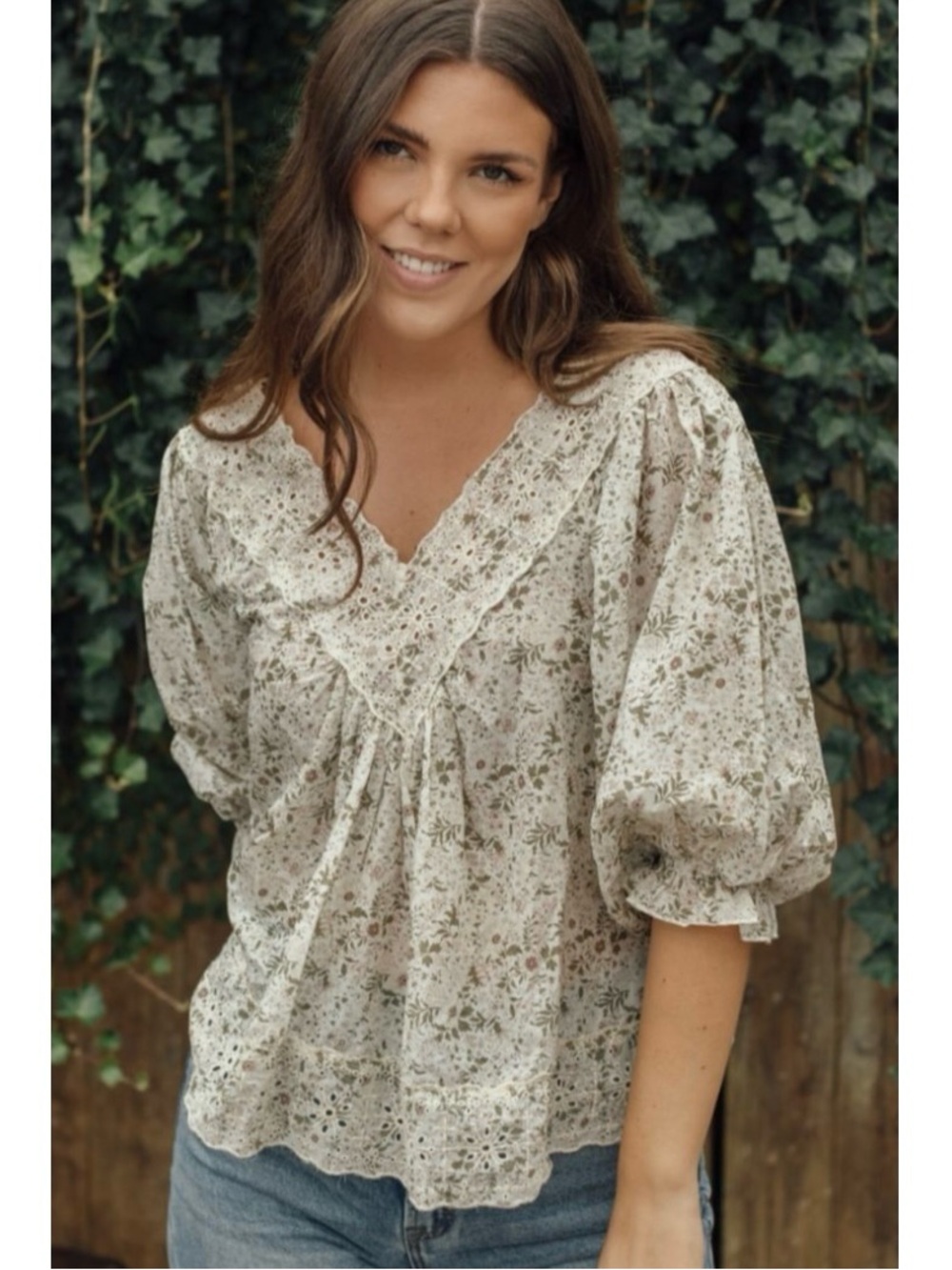 Neuflora Harper Cotton Embroidered Blouse Medium